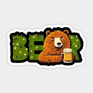 Bear & beer Sticker